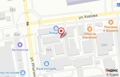 Оптово-розничный магазин АбаканХозБыт на улице Итыгина на карте