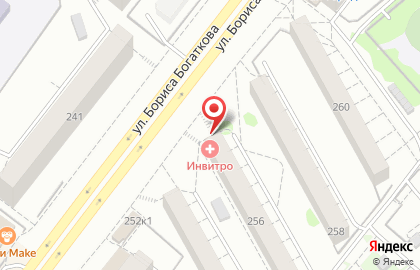 Медицинская компания Инвитро на улице Бориса Богаткова на карте