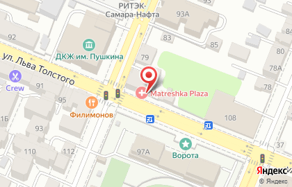 Медицинский комплекс Matrёshka Plaza на улице Льва Толстого на карте