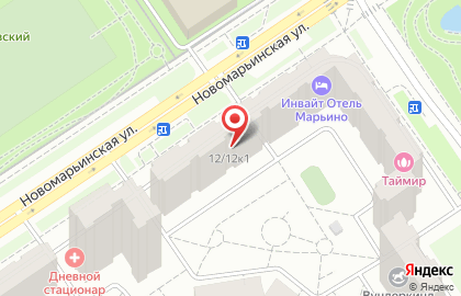 Химчистка Milano на Новомарьинской улице на карте