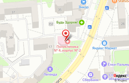 Городская клиническая поликлиника №4 на улице Владимира Невского на карте