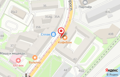 Мини-маркет В7 на Старо-Петергофском проспекте на карте