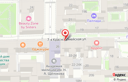Минимаркет на 7-ой Красноармейской улице на карте