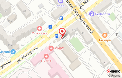 Киоск по продаже печатной продукции Роспечать на улице Мичурина, 125а/2 киоск на карте