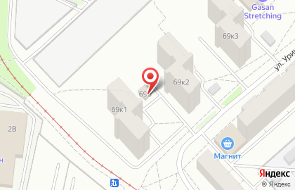 Продуктовый магазин Север на улице Урицкого на карте