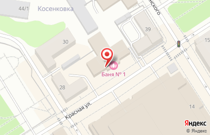 Баня №1 на Красной улице на карте