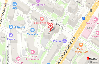 Ювелирный салон Сенат на улице Воровского, 22 на карте