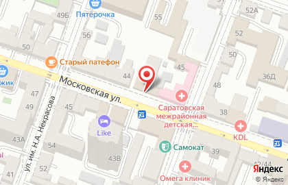 Служба доставки еды Osaka на Московской улице на карте