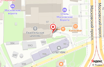 Центр отдыха Аврора на Московских воротах на карте