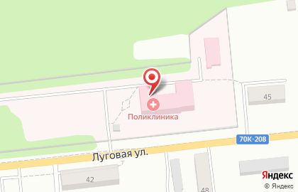 Поликлиника Киреевская Центральная Районная Больница на Луговой улице на карте