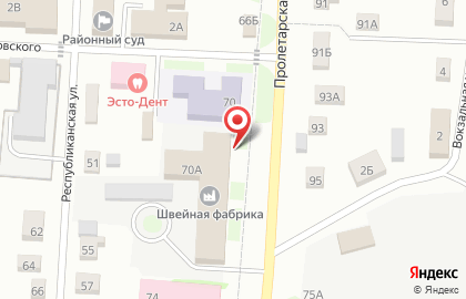 Черепановская Швейная Фабрика на Пролетарской улице на карте