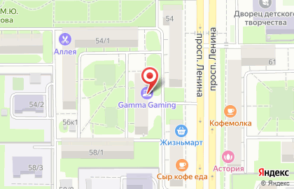 Киберспортивный клуб Gamma Gaming на проспекте Ленина на карте