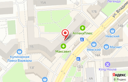 Магазин разливного пива Бир Мир на улице Владимира Невского, 15 на карте