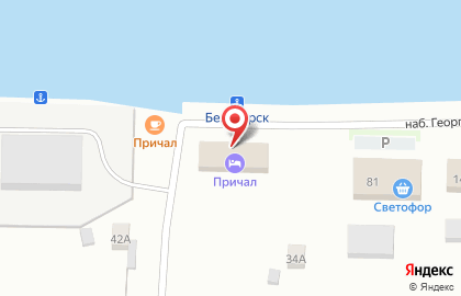 Гостиница Причал в Белозерске на карте