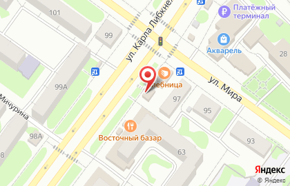 Магазин разливного пива Пивпункт на улице Карла Либкнехта на карте
