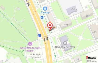 Киоск по продаже хлебобулочных изделий на Октябрьской улице на карте