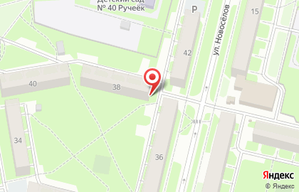 Сеть водоматов Артезианская вода на улице Новосёлов на карте