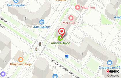 Ателье Макошь на улице Прокопия Артамонова на карте