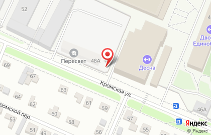 Супермаркет Брянск на Кромской улице на карте