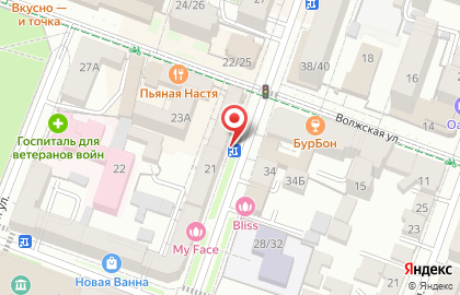 Магазин фруктов и овощей на Волжской улице на карте