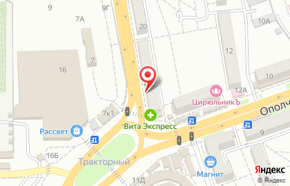 Комиссионный магазин 11 Карат в Тракторозаводском районе на карте