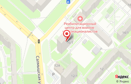 Участковый пункт полиции на улице Родимцева Генерала на карте