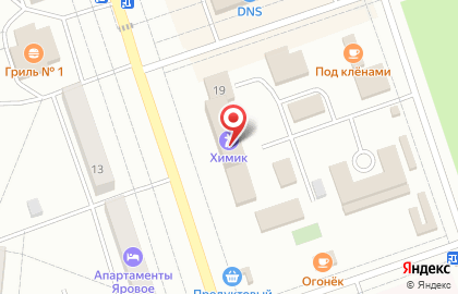 Санаторий Химик в Яровом на карте