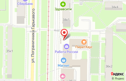 Киоск по продаже печатной продукции Полюс на улице Пограничника Гарькавого на карте