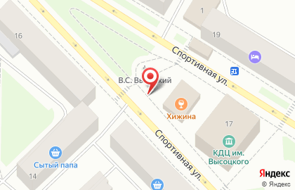 Кафе-бар Хижина на улице Строителей на карте