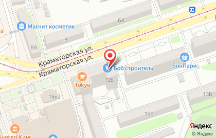 Магазин БОБ строитель на карте