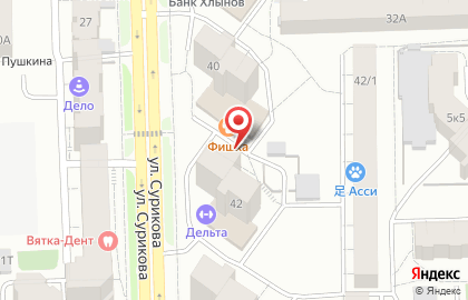 Сакура на улице Сурикова на карте