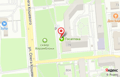 Аптека ГосАптека на улице Баранова на карте