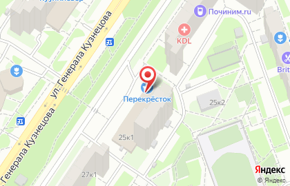 Банкомат Райффайзенбанк на улице Генерала Кузнецова на карте