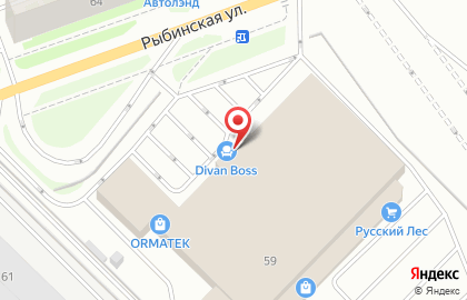 Магазин столов и стульев Aero на Рыбинской улице на карте