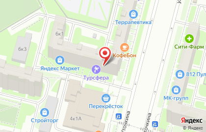 Барбершоп HARD COIN на улице Уточкина на карте