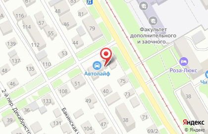 Магазин автозапчастей Avtolife на улице Циолковского на карте