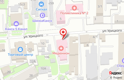 Салон связи МТС на улице Урицкого на карте