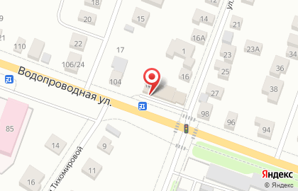 Клик на Водопроводной улице на карте