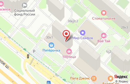 Киоск по продаже кондитерских изделий, район Крылатское на карте