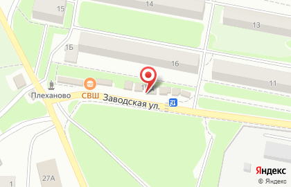 Продовольственный магазин на Заводской улице на карте