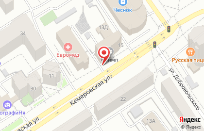 Телекоммуникационная компания Бизнес Телеком на Кемеровской улице на карте