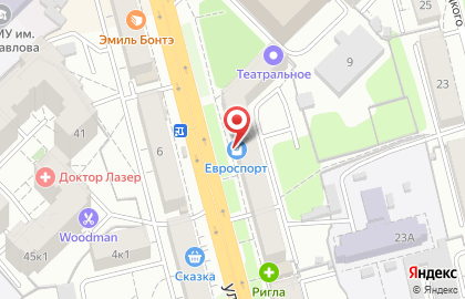 Спортивный магазин Евроспорт на улице Циолковского на карте