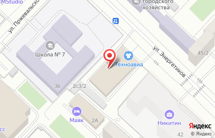 Компания Техноавиа на улице Энергетиков на карте