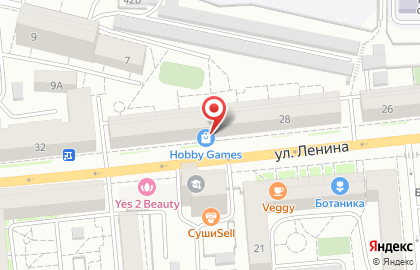 Магазин Hobby Games на улице Ленина, 28 на карте
