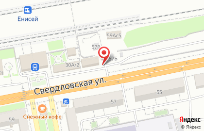 Автостоянка на Свердловской, 57б на карте