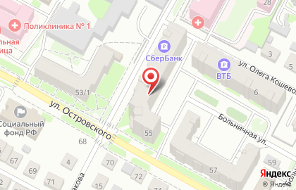 Торговая компания ЛИВ-Медикал на улице Островского на карте