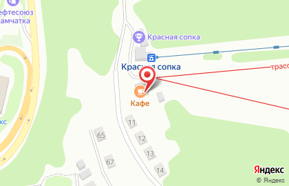 Горнолыжная база Красная сопка на карте