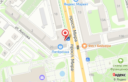 Кафе Вобла в Липецке на карте