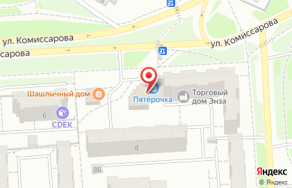 Цветочный магазин на ул. Комиссарова, 10 на карте
