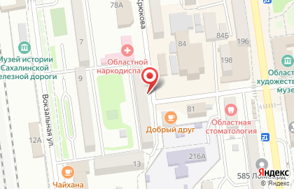 Торгово-сервисная компания Аквилон-Сахалин на Вокзальной улице на карте